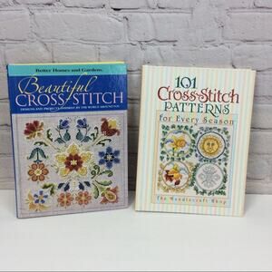 Vintage Cross Stitch Books Set of 2 Hardback Better Homes & Gardens Needlecraft